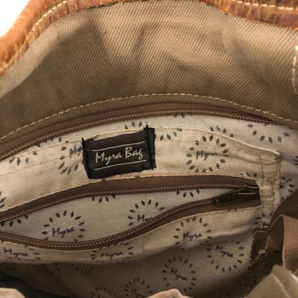 Myra Canvas Leather Rug Crossbody Bag - Picture 7 of 10